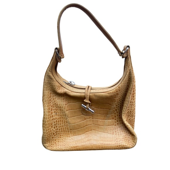 Longchamp croc embossed leather bag - Picture 3 of 11